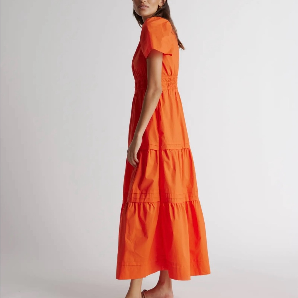 Quince 100% Organic Cotton Tiered Maxi Dress. EUC - Picture 3 of 7